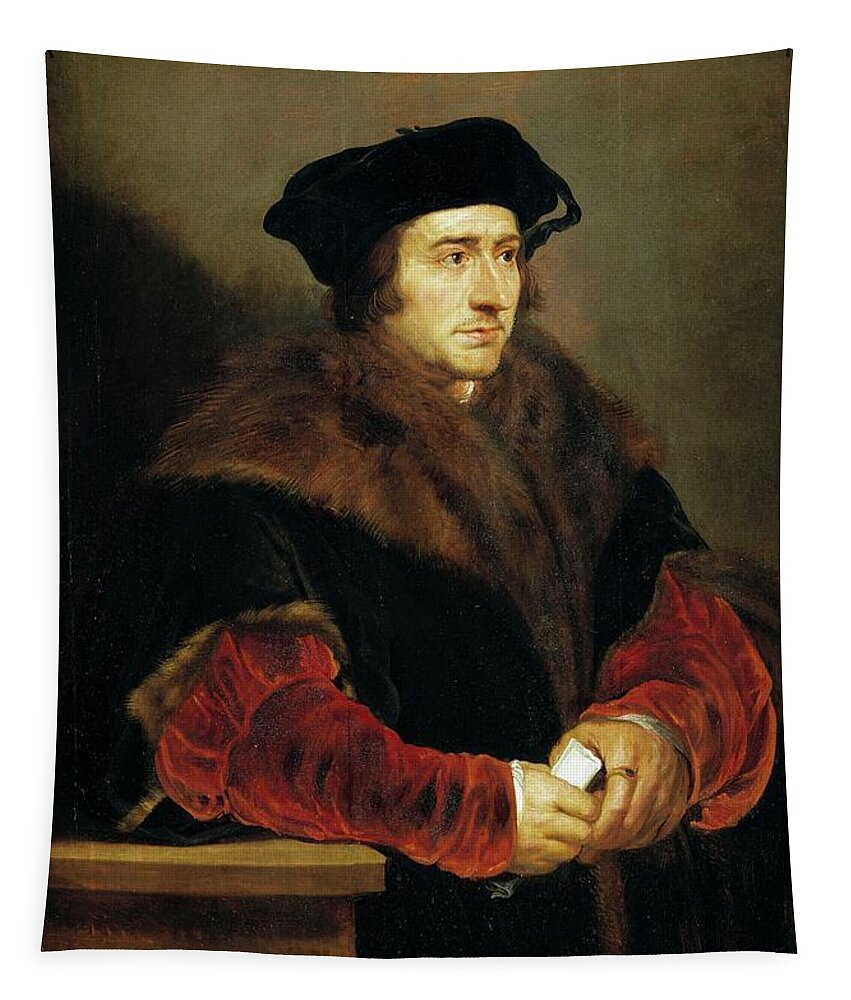 Peter Paul Rubens Tapestry featuring the painting 'Sir Thomas More', 1630-1635, Flemish School, Oil on panel, 105,6 cm x 73,1 ... by Peter Paul Rubens -1577-1640-