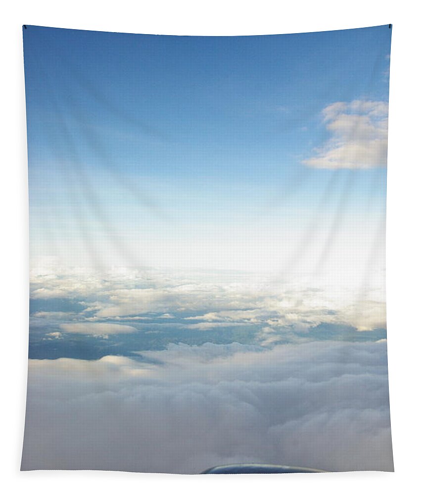 Landscape Tapestry featuring the photograph Sky from airplane by Nanae Wada