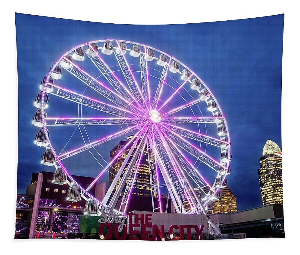 Ferris Wheel Tapestry featuring the photograph SkyStar Ferris Wheel by Ed Taylor