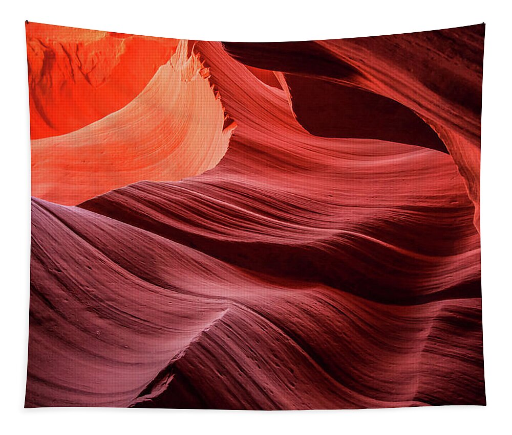 Antelope Canyon Tapestry featuring the photograph Slot Canyon Waves 2 by Dawn Richards