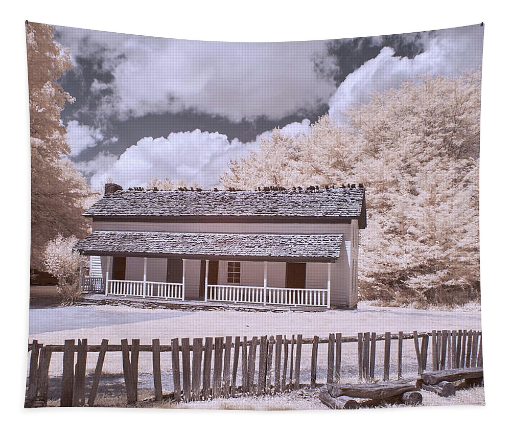 Smokies Tapestry featuring the photograph Smoky Mountain Homestead by Jim Cook