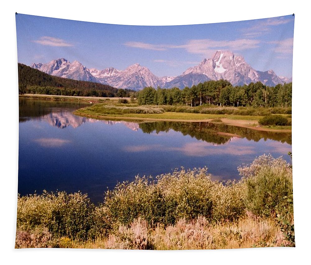 Water Tapestry featuring the photograph Snake River and Teton Range by Scott Kingery