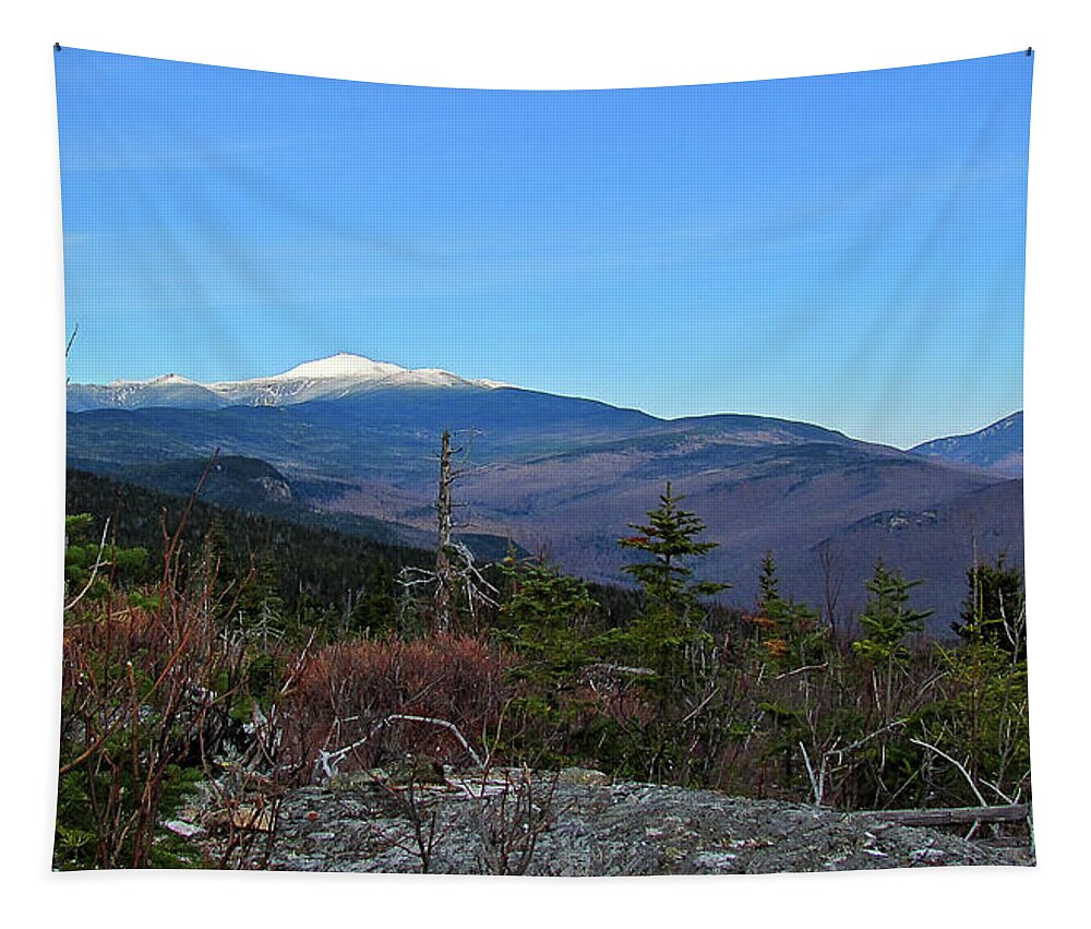 Mt Washington Tapestry featuring the photograph Snowcapped Mt Washinton by Rockybranch Dreams
