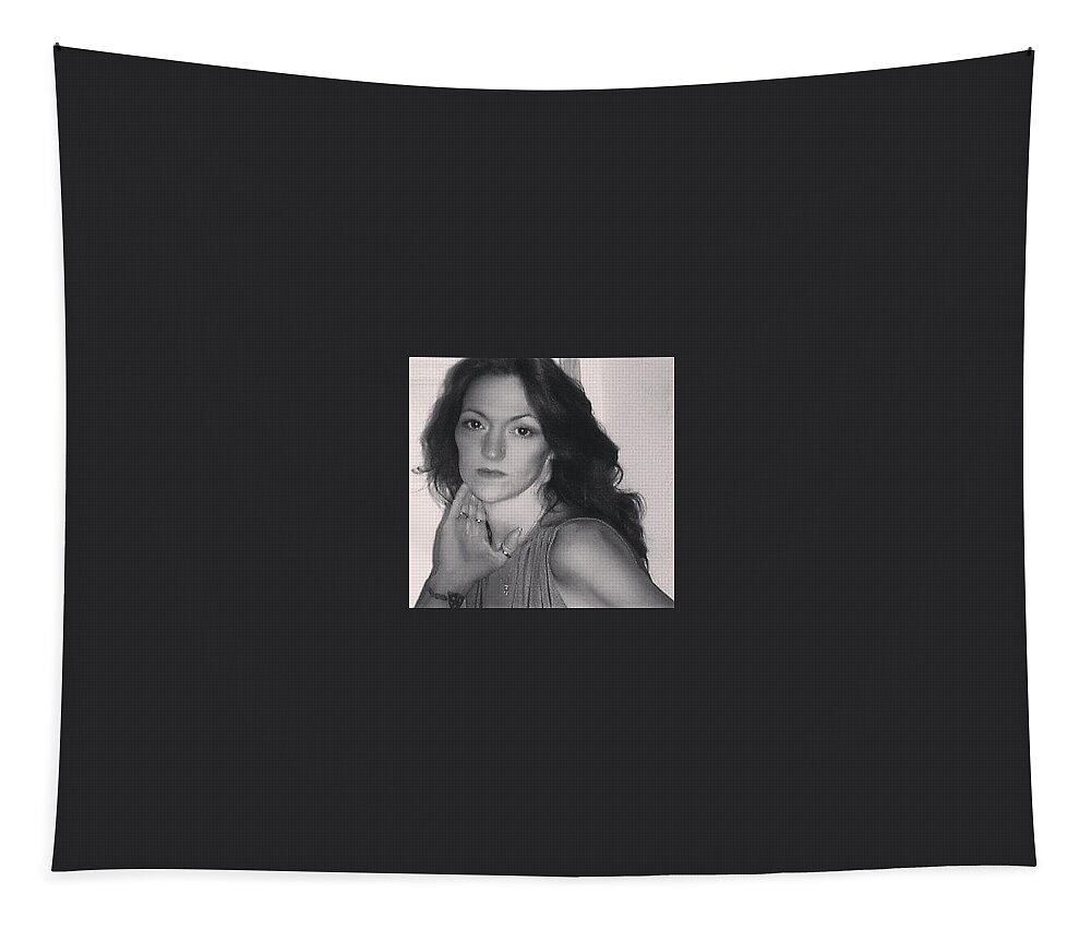 #black-and-white #retro #sepia #youthful #youthfulness Tapestry featuring the photograph Soulful by Alicia Cass
