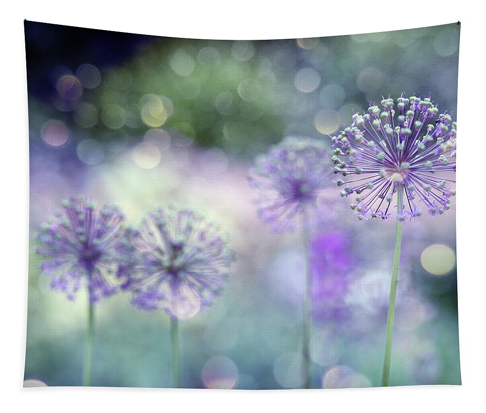 Allium Tapestry featuring the photograph Sparkely by Rebecca Cozart