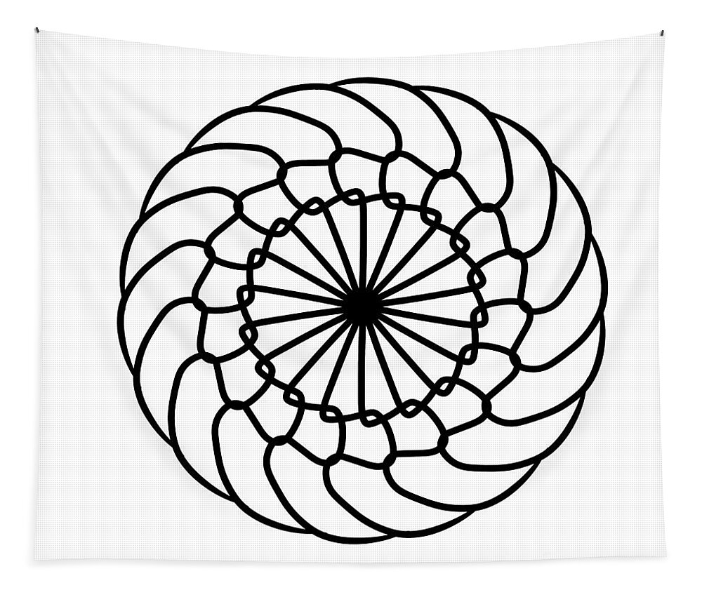 Spiral Tapestry featuring the digital art Spiral Graphic Design by Delynn Addams
