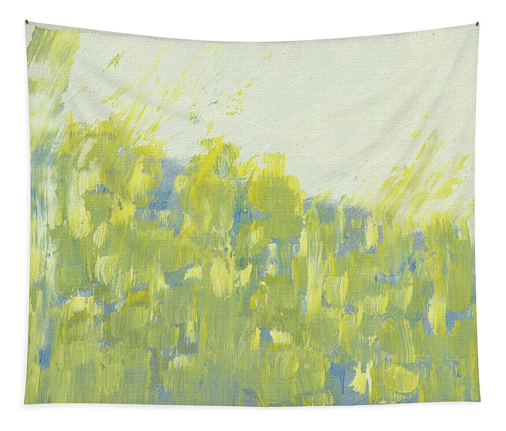 Leafs Tapestry featuring the painting Spring light in sunlit leafs 2  Bladverk i motljus 2_0043_up to 75x100cm on canvas by Marica Ohlsson