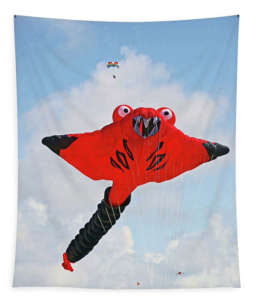 Lancashire Tapestry featuring the photograph ST. ANNES. The Kite Festival by Lachlan Main