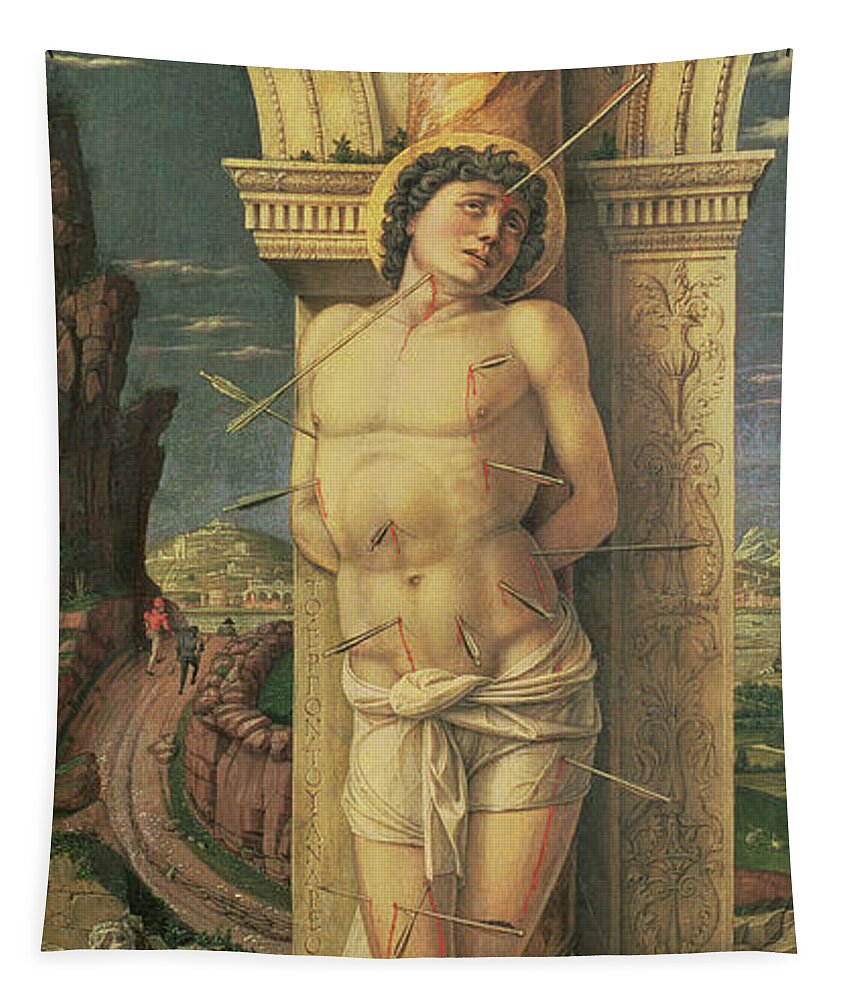 15th Century Tapestry featuring the painting St. Sebastian, C.1459 by Andrea Mantegna