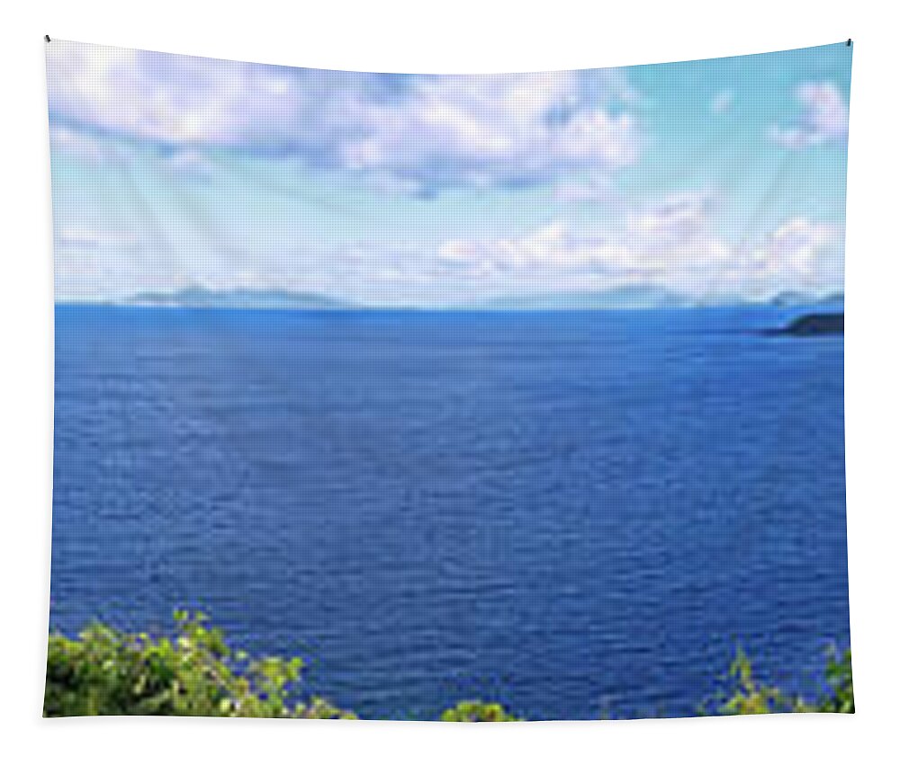  Tapestry featuring the photograph St. Thomas Northside Ocean View by Climate Change VI - Sales