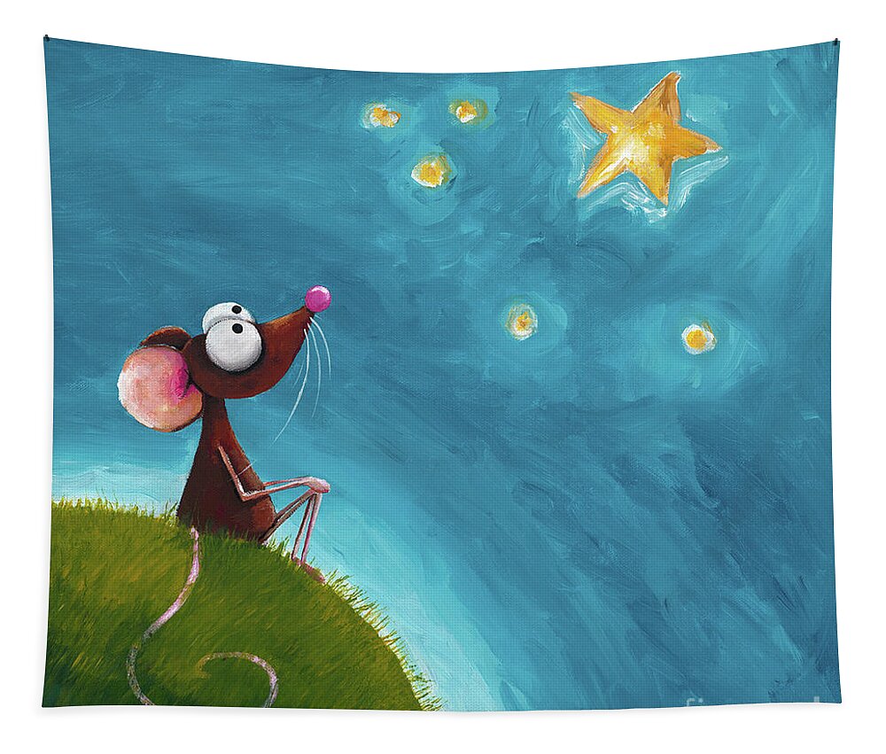 Mouse Tapestry featuring the painting Star Gazing by Lucia Stewart