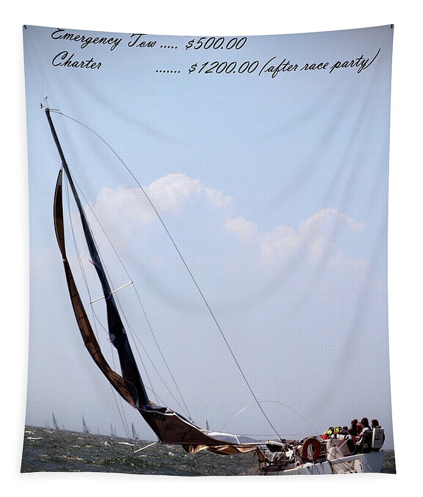 Sailing Tapestry featuring the photograph Still Better than a Day at The Office by Bruce Gannon