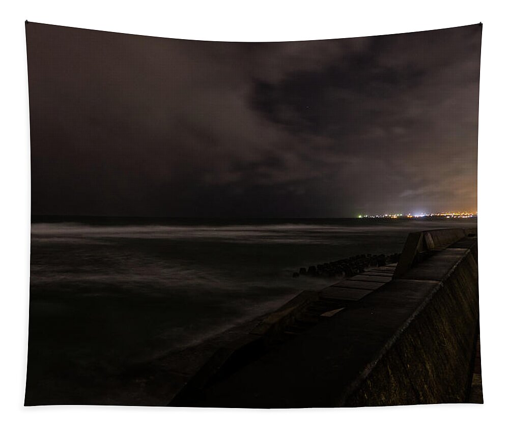 Sea Wall Tapestry featuring the photograph Storm Chasing by Eric Hafner