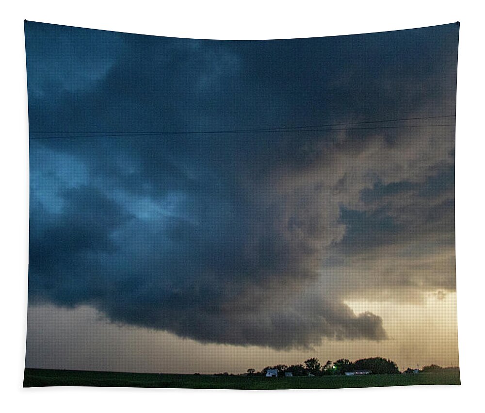 Nebraskasc Tapestry featuring the photograph Storm Chasing West South Central Nebraska 064 by Dale Kaminski