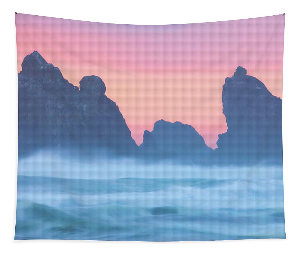 Oregon Tapestry featuring the photograph Stormy Sunset by Darren White