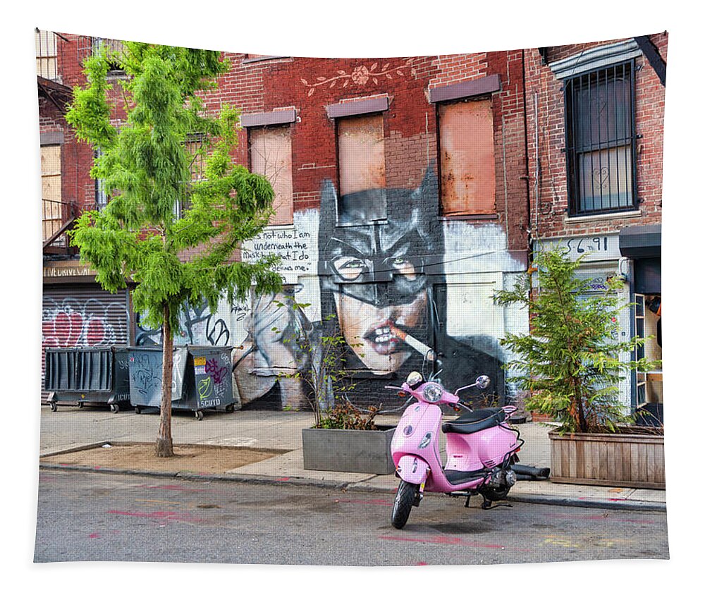 Estock Tapestry featuring the digital art Street In Williamsburg Brooklyn by Laura Zeid