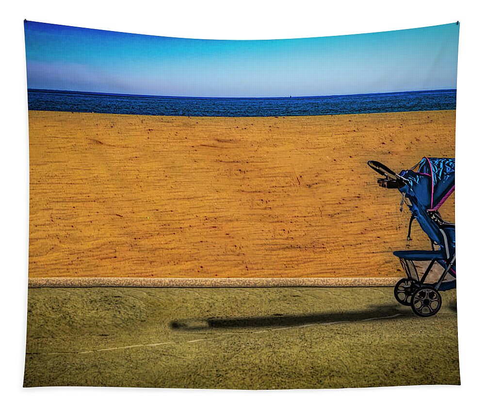 Photography Tapestry featuring the photograph Stroller at The Beach by Paul Wear