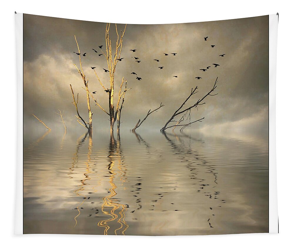 Barren Tree Tapestry featuring the photograph Submerged by Peggy Dietz