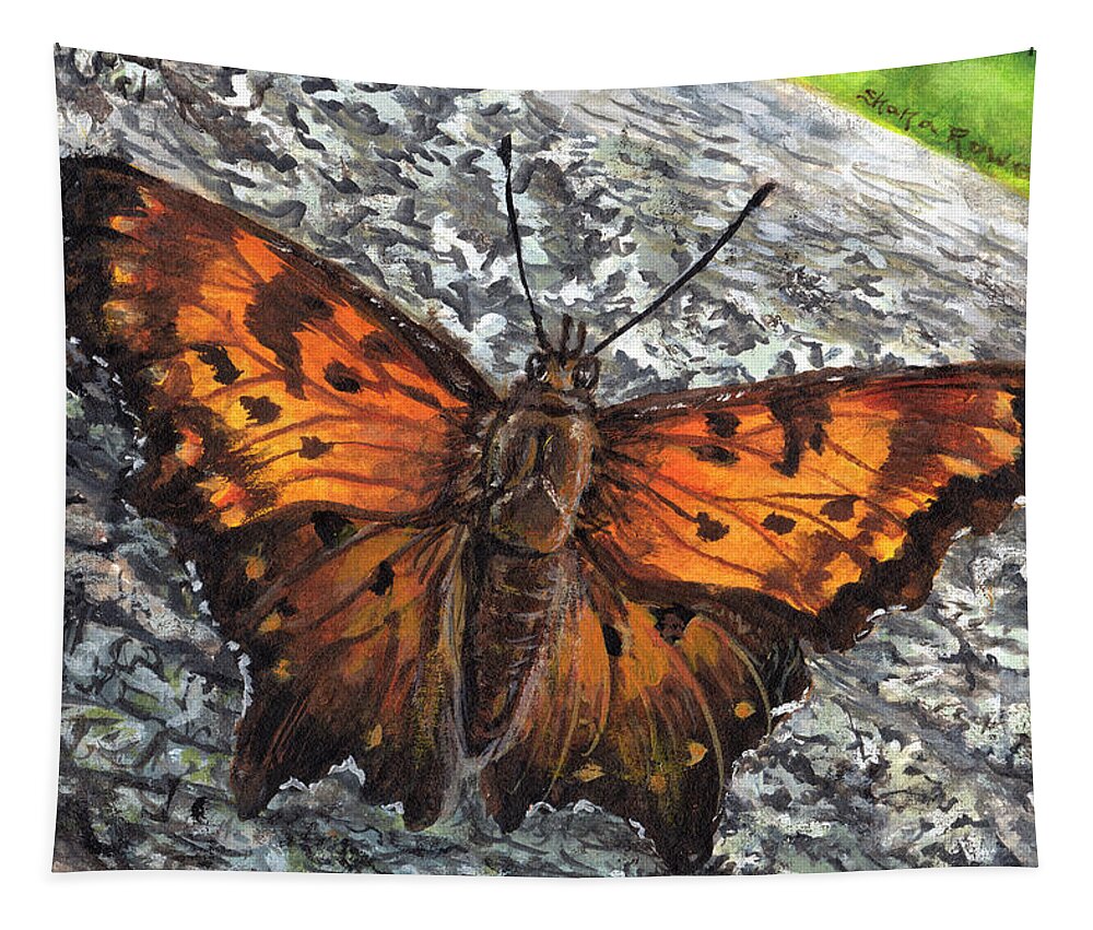 Butterfly Tapestry featuring the painting Summer Visitor by Shana Rowe Jackson