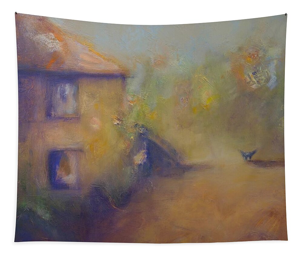 Oil Painting Tapestry featuring the painting Sun bath by Suzy Norris