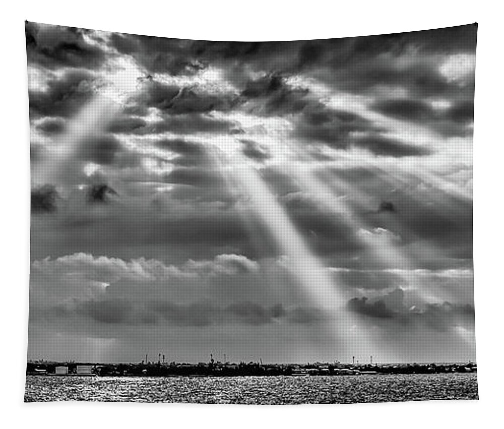 Nature Tapestry featuring the photograph SunBeam Breakout by Charles McCleanon