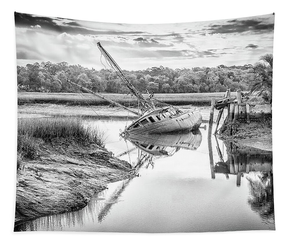Shrimpboat Tapestry featuring the photograph Sunken Treasure by Scott Hansen