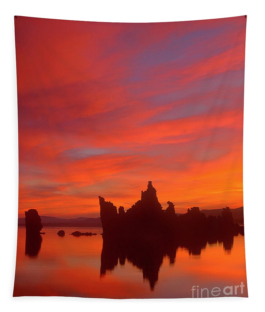 Dave Welling Tapestry featuring the photograph Sunrise On The South Tufas Mono Lake California by Dave Welling