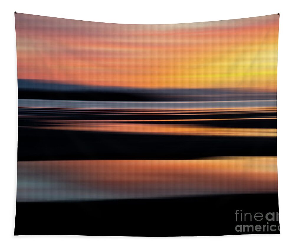 Rathtrevor Beach Sunrise Abstract Tapestry featuring the photograph Sunrise Surprise Rathtrevor Beach 2 by Bob Christopher