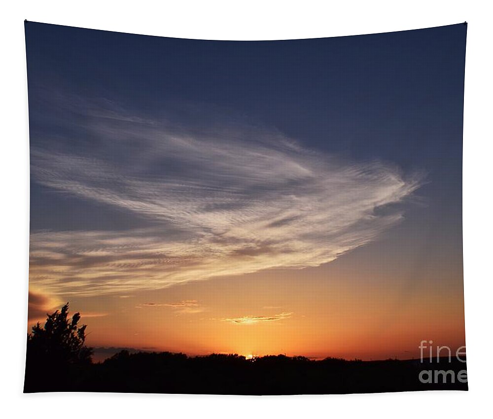 Angel Tapestry featuring the photograph Sunset Angel by Anita Streich