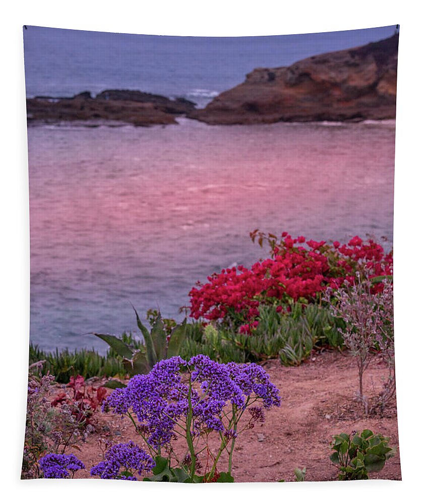 Ocean Tapestry featuring the photograph Sunset Beach Flowers by Aaron Burrows
