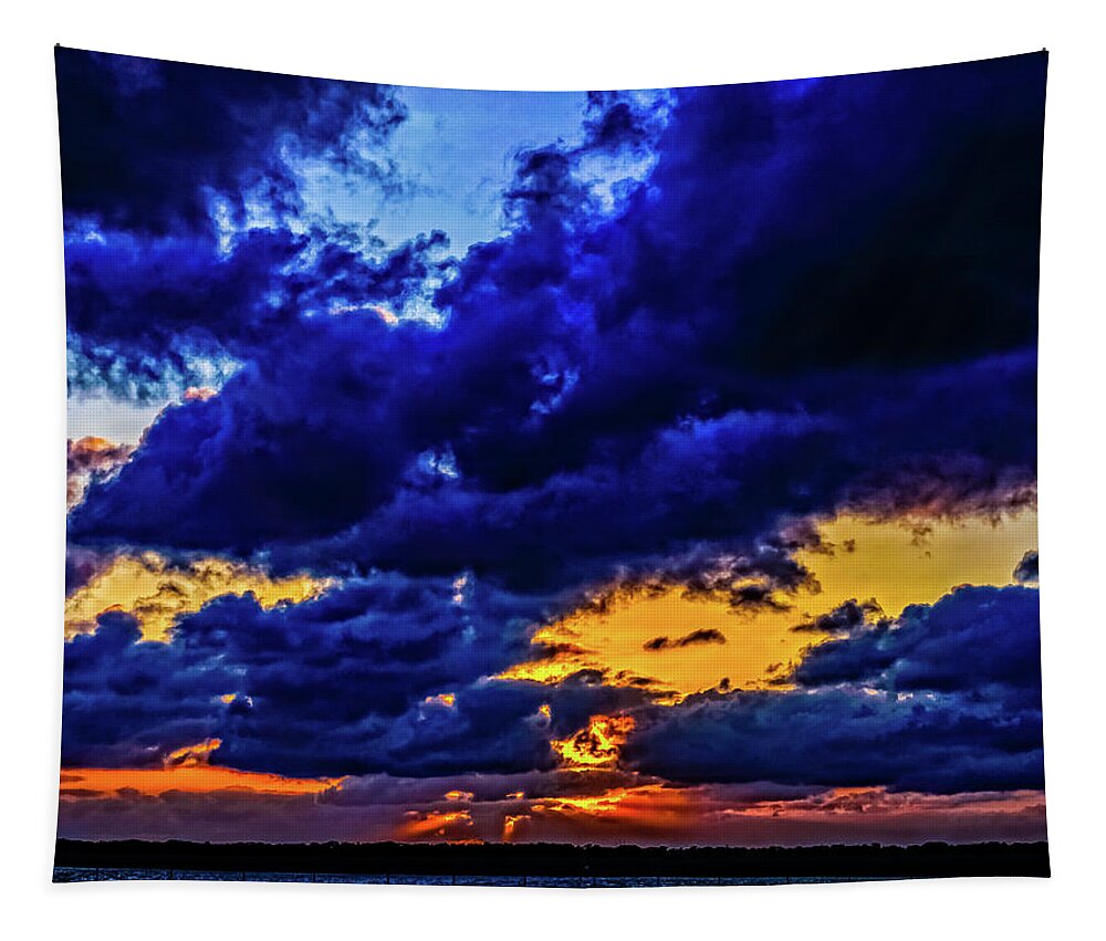 Fl Tapestry featuring the photograph Sunset in St. Petersburg by Louis Dallara