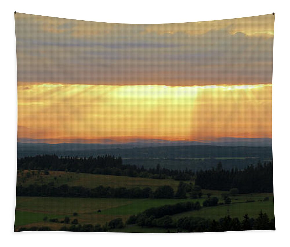 Sunset Tapestry featuring the photograph Sunset in Vogelsberg by Sun Travels