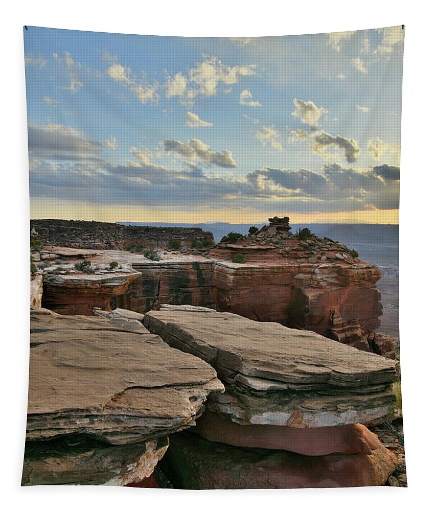 Canyonlands National Park Tapestry featuring the photograph Sunset on Smors Rocks in Canyonlands by Ray Mathis