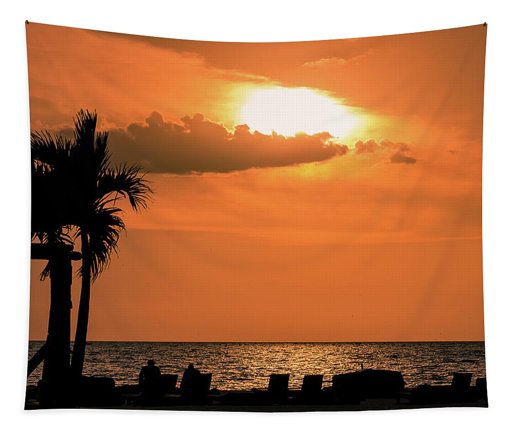 Florida Tapestry featuring the photograph Sunset - St Pete Beach by Frank Mari