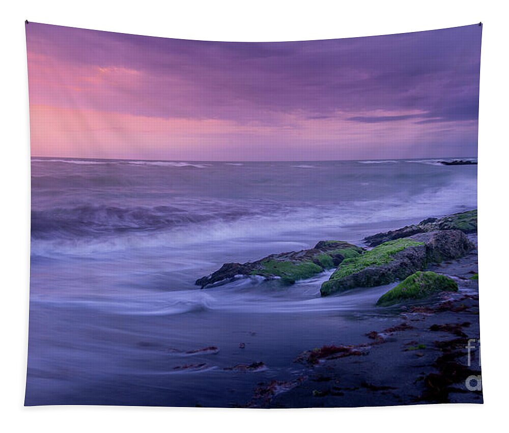 Gulf Tapestry featuring the photograph Sunset Surf On The Gulf Of Mexico, Venice, Florida by Liesl Walsh