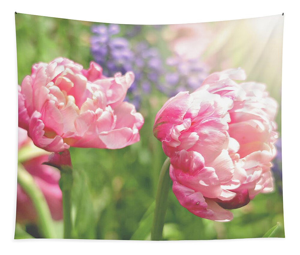 Tulips Tapestry featuring the photograph Sunshine and Tulips by Trina Ansel