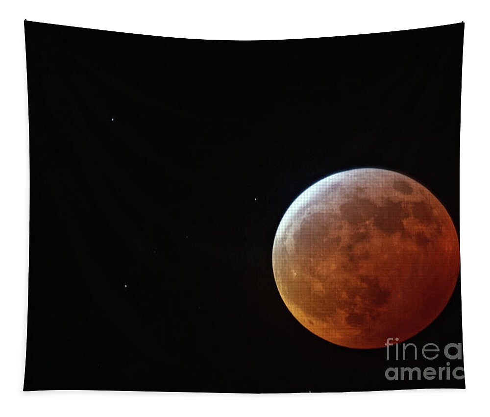 Blood Moon Tapestry featuring the photograph Super Blood Wolf Moon 2019 by Natural Focal Point Photography