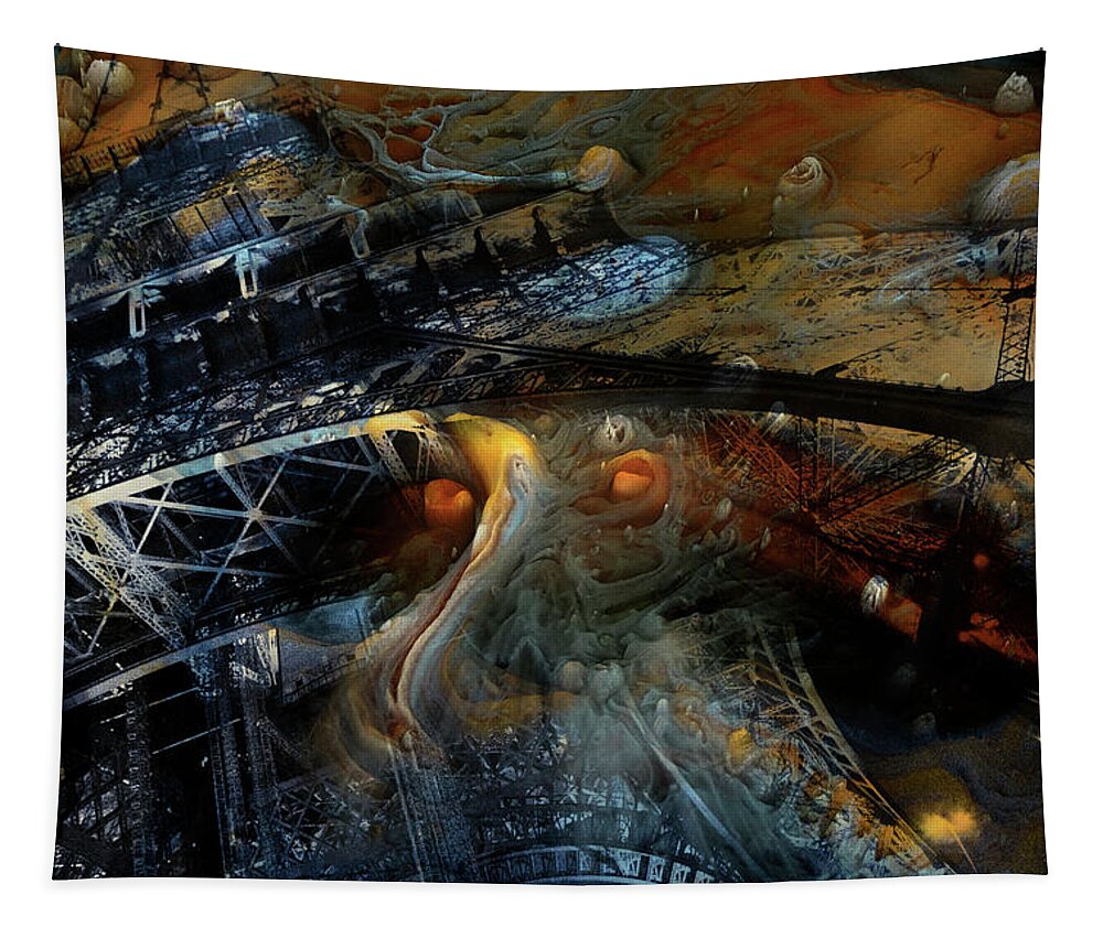 Evie Tapestry featuring the photograph Surreal Eiffel Paris France by Evie Carrier