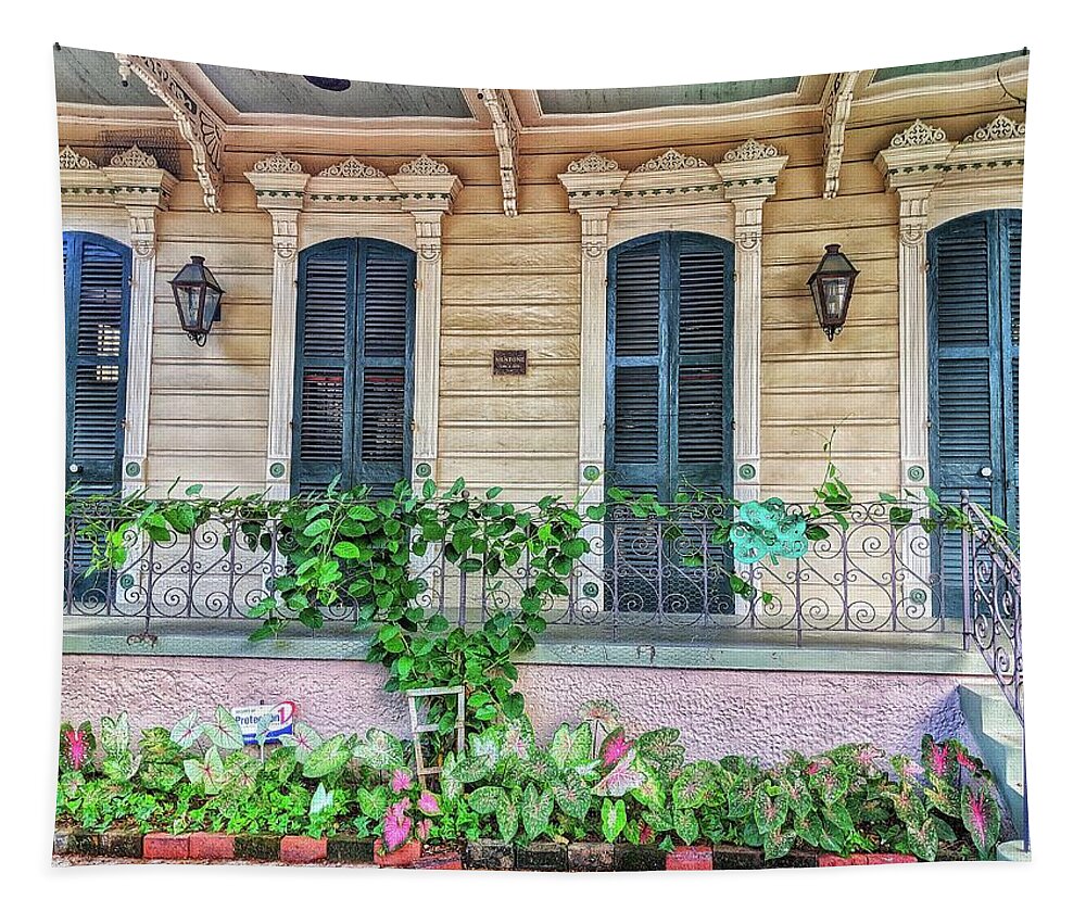 New Orleans Tapestry featuring the photograph Sweet Cream and Ivy by Portia Olaughlin