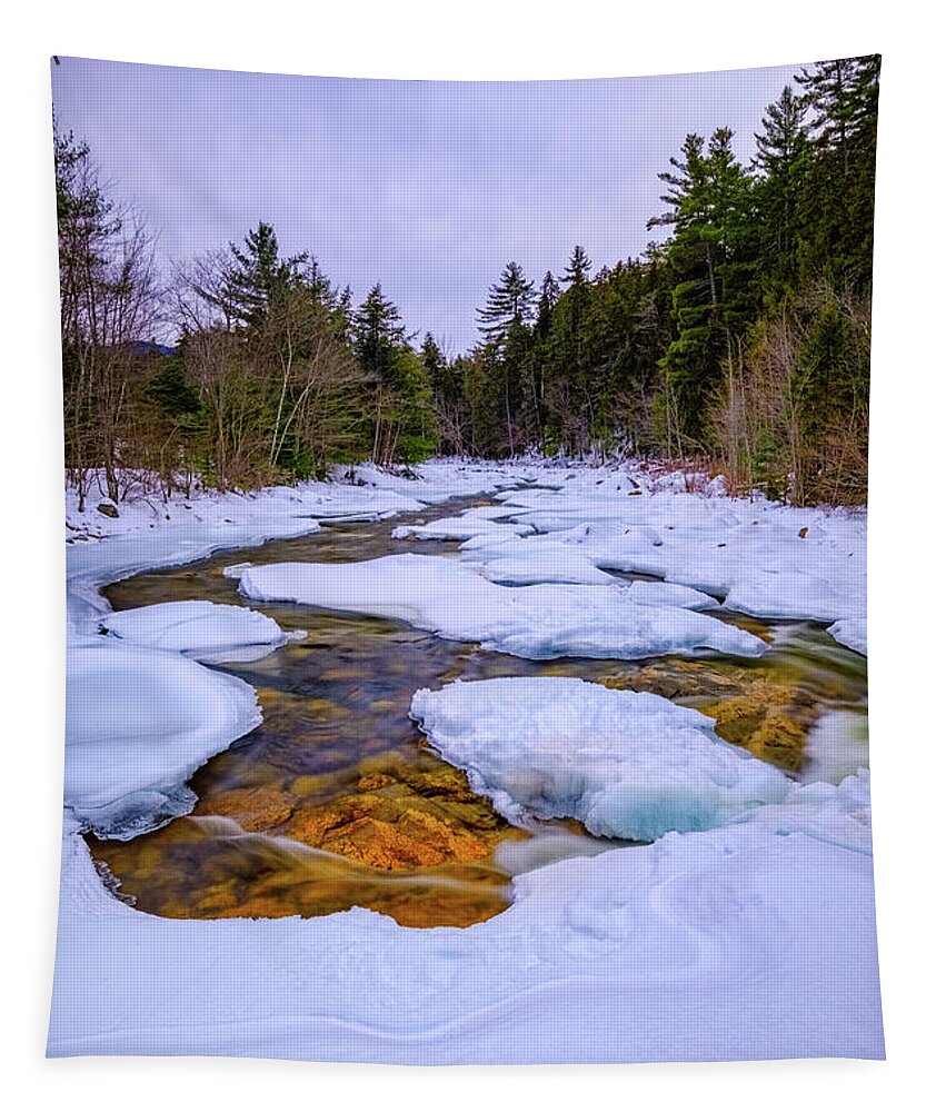 Snow Tapestry featuring the photograph Swift River Winter by Jeff Sinon