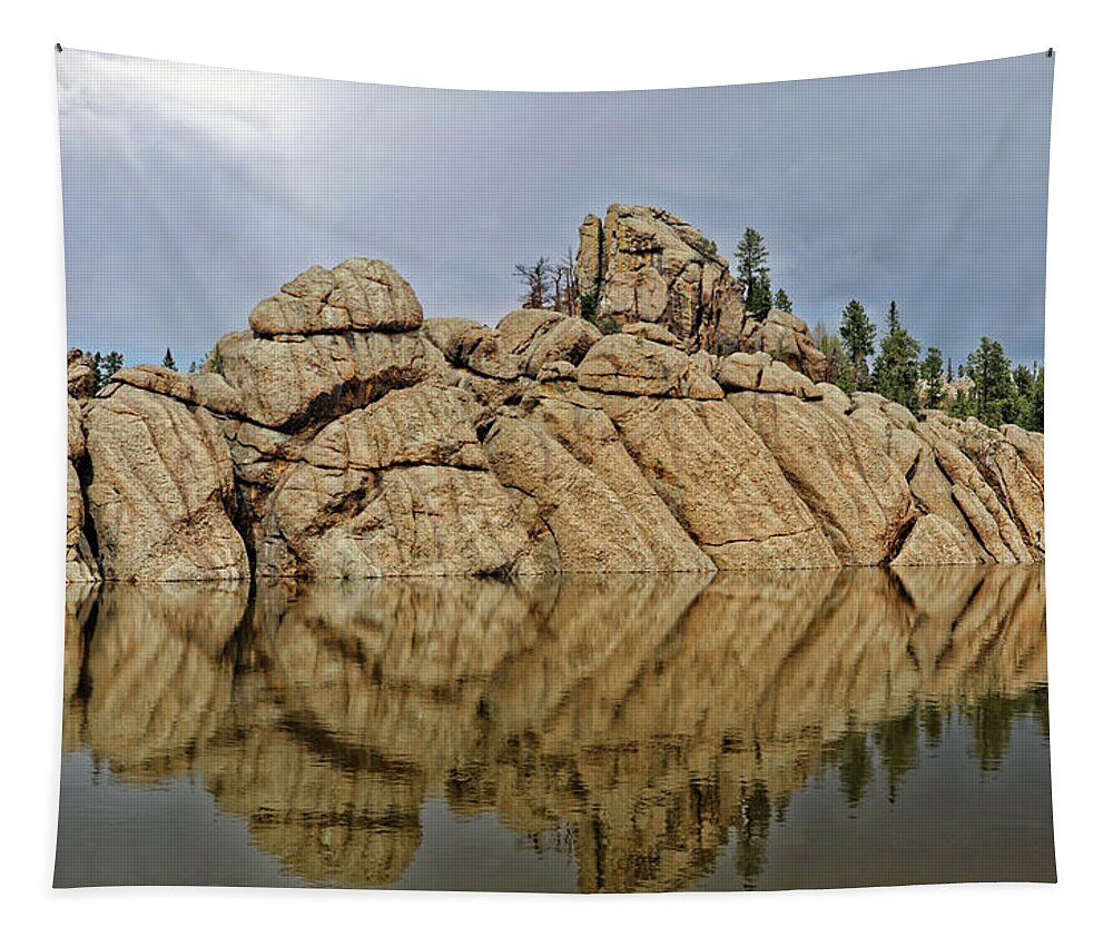 Sylvan Lake Tapestry featuring the photograph Sylvan Lake Reflection by Doolittle Photography and Art