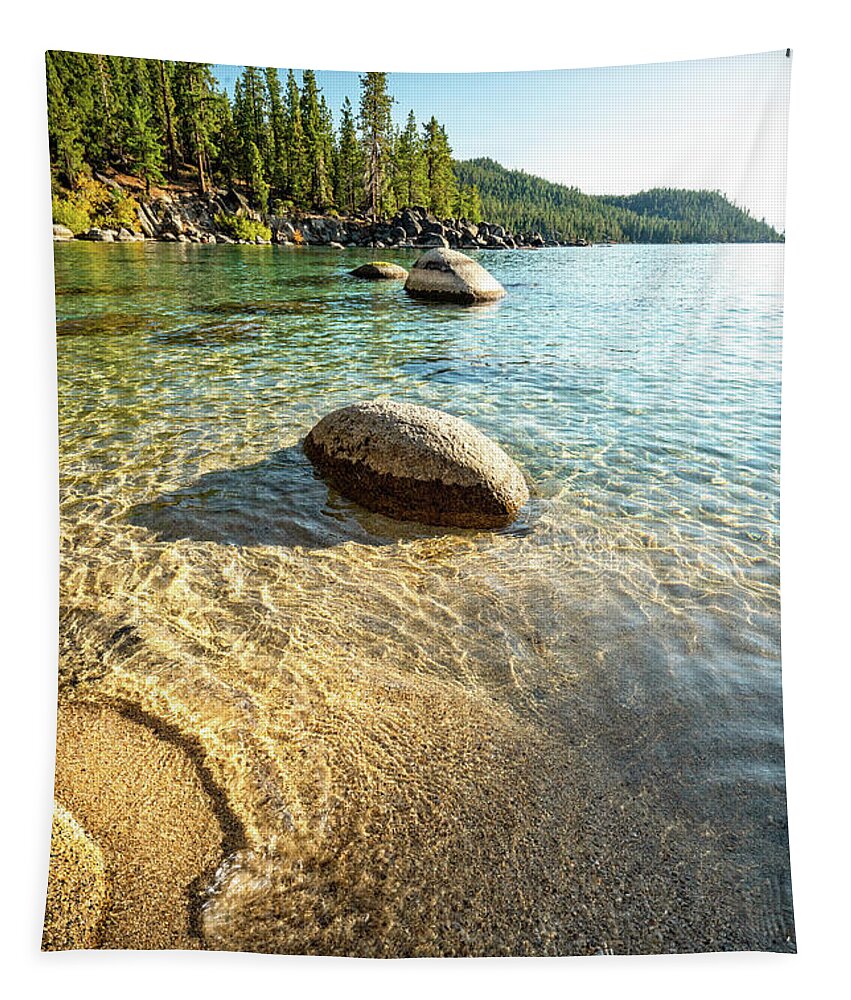 Landscape Tapestry featuring the photograph Tahoe Blues 14 by Ryan Weddle
