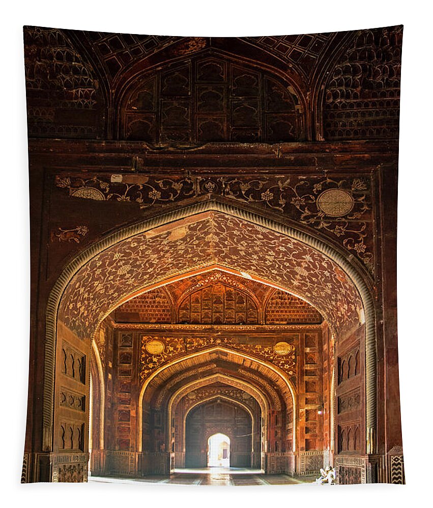 Photography Tapestry featuring the photograph Taj Mahal Interior, Agra, Uttar by Panoramic Images