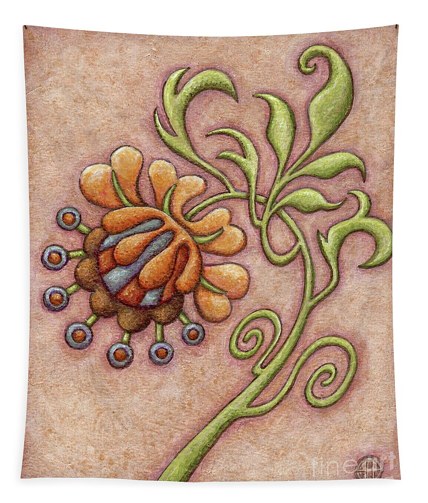 Floral Tapestry featuring the painting Tapestry Flower 10 by Amy E Fraser