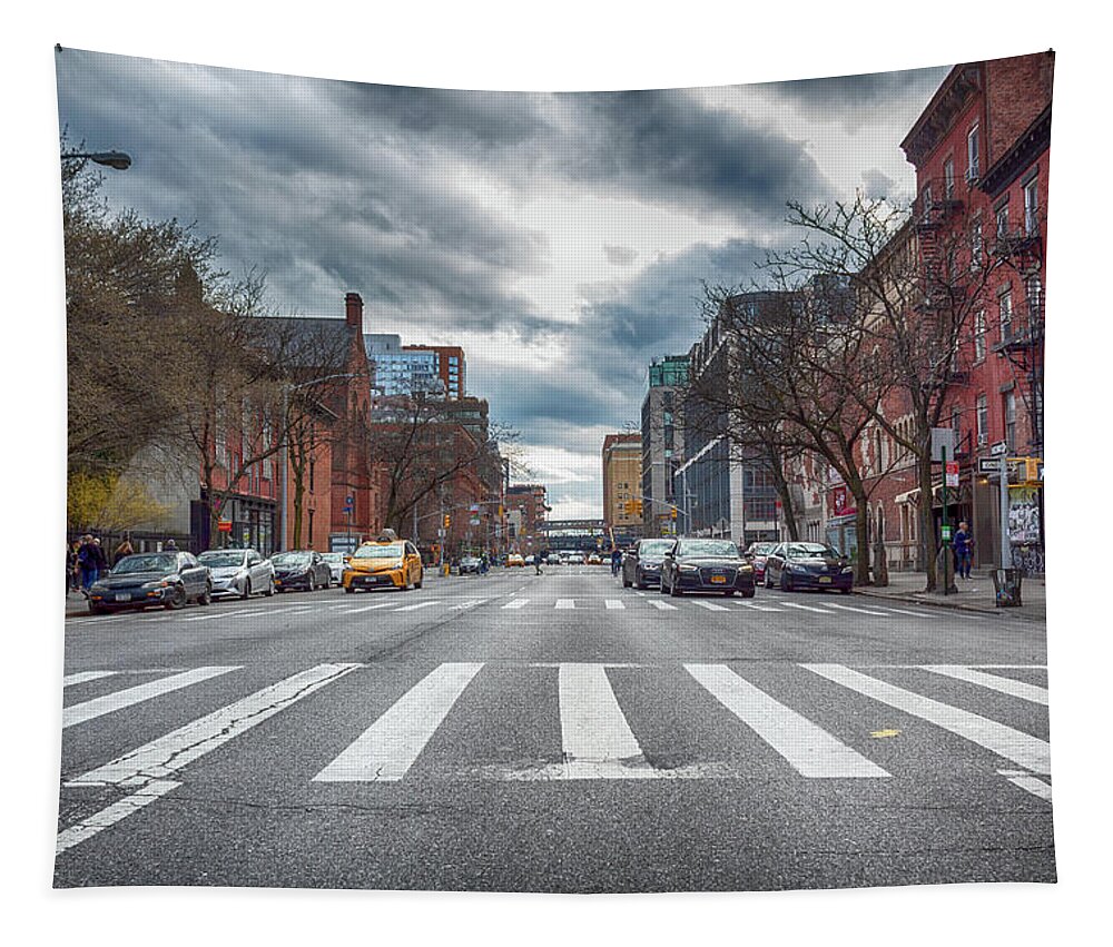  Tapestry featuring the photograph Tenth Avenue Freeze Out by Alison Frank
