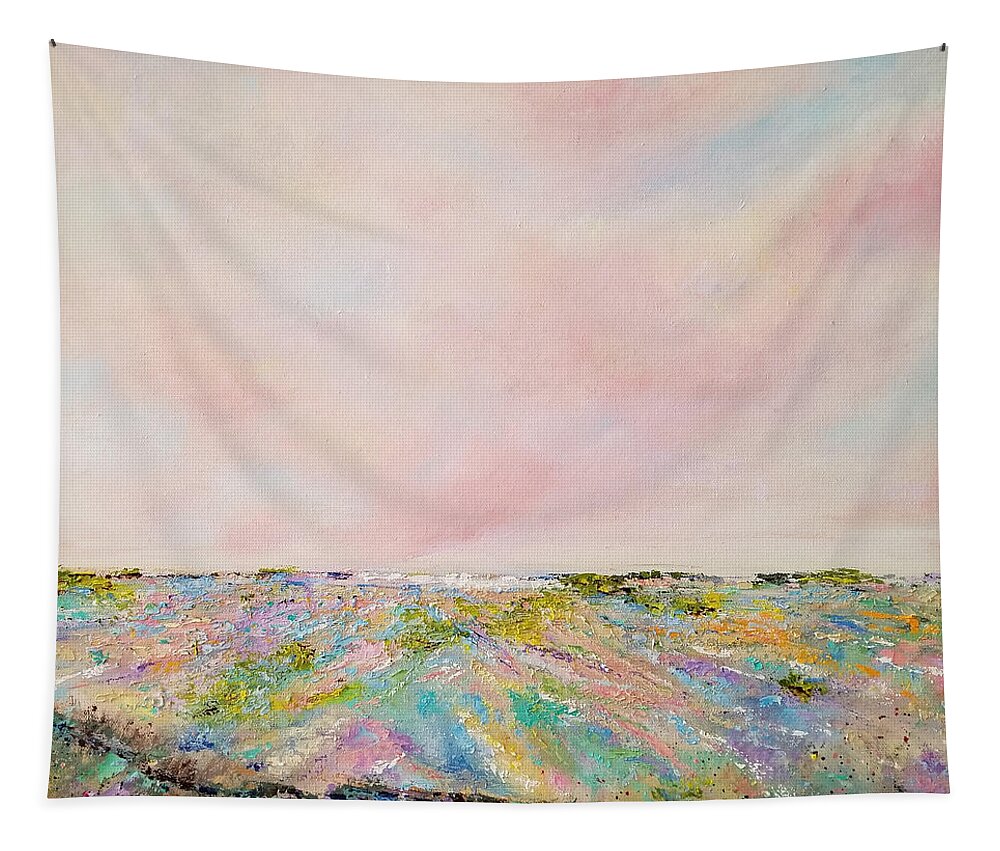 Landscape Tapestry featuring the painting Terrain Tapestry by Judith Rhue