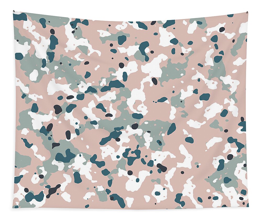 Terrazzo Tapestry featuring the mixed media Terrazzo Splash 3- Art by Linda Woods by Linda Woods