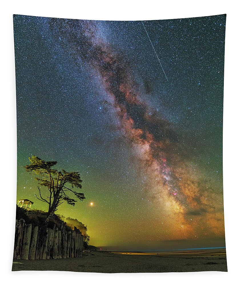 Astronomy Tapestry featuring the photograph The Beach by Ralf Rohner