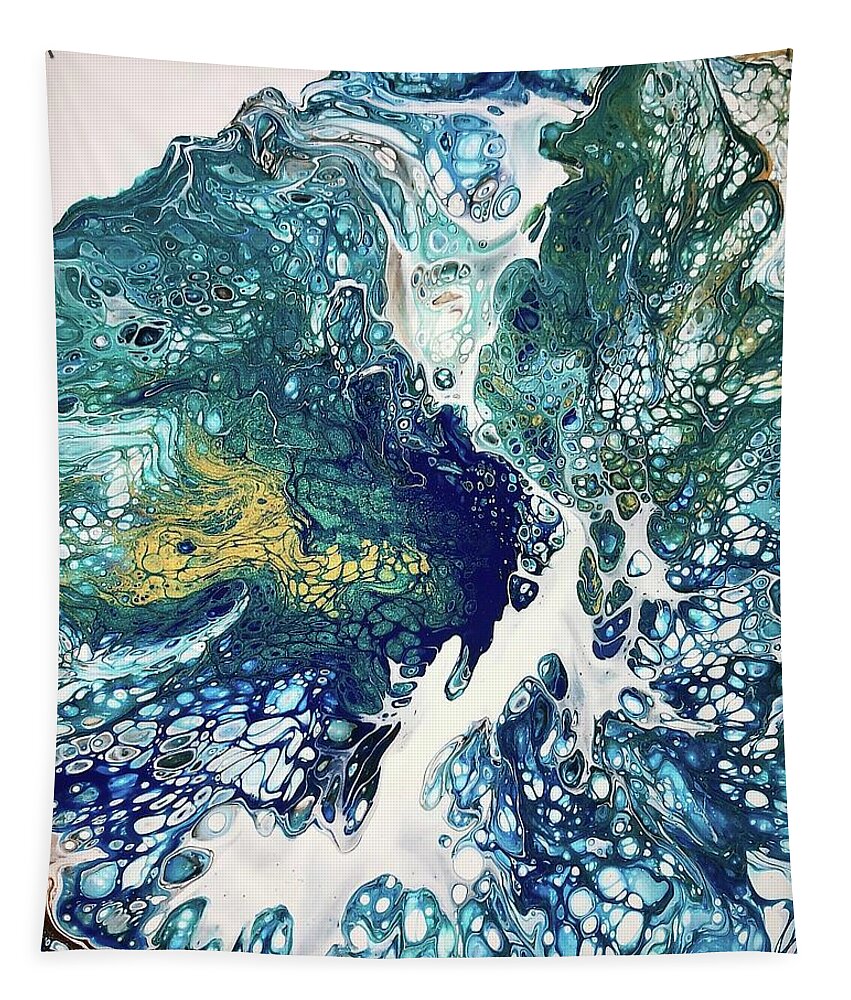 Acrylic Tapestry featuring the painting The Big Splash by Teresa Wilson by Teresa Wilson
