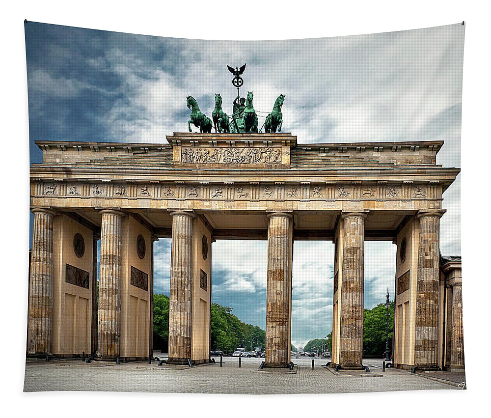 Endre Tapestry featuring the photograph The Brandenburg Gate by Endre Balogh